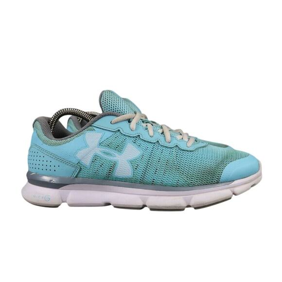 Under Armour Shoes Women 8.5 Athletic Sneaker Trainers Running Sport Active Blue - Picture 2 of 13
